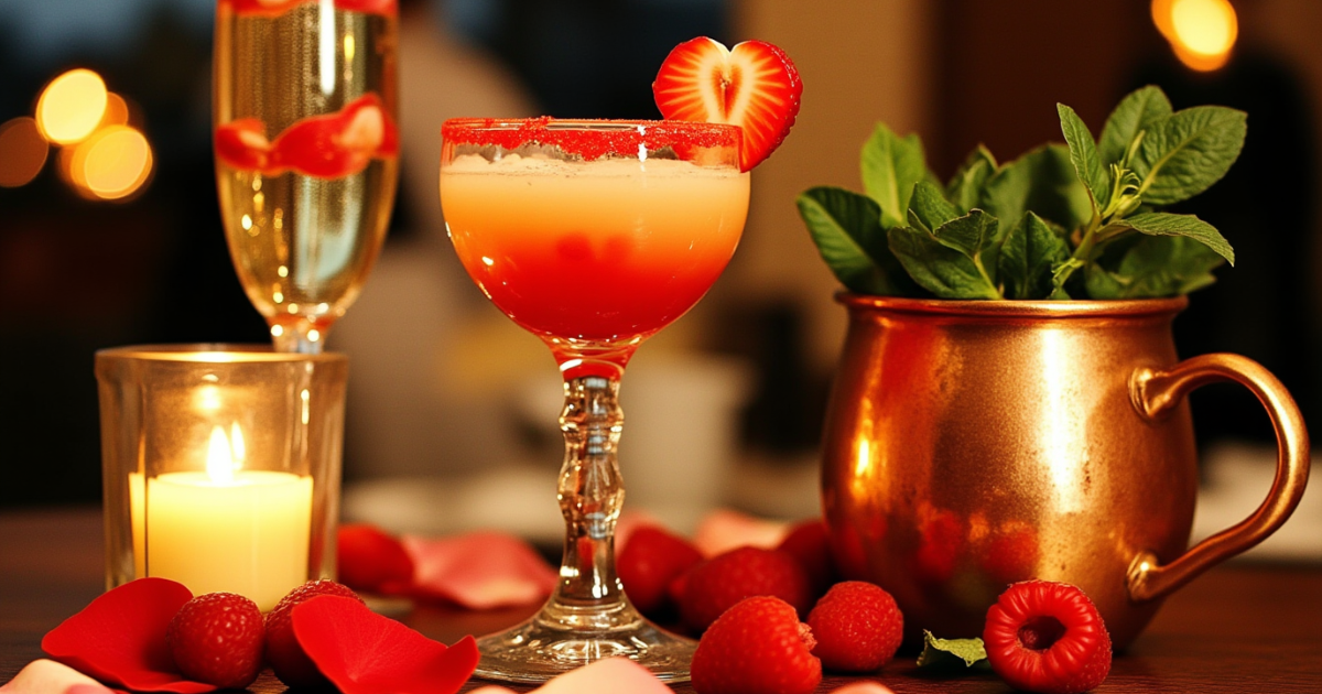 "Find 12 irresistible Valentine’s Day cocktail recipes to make your celebration extra special. Perfect cocktails for a romantic toast!"