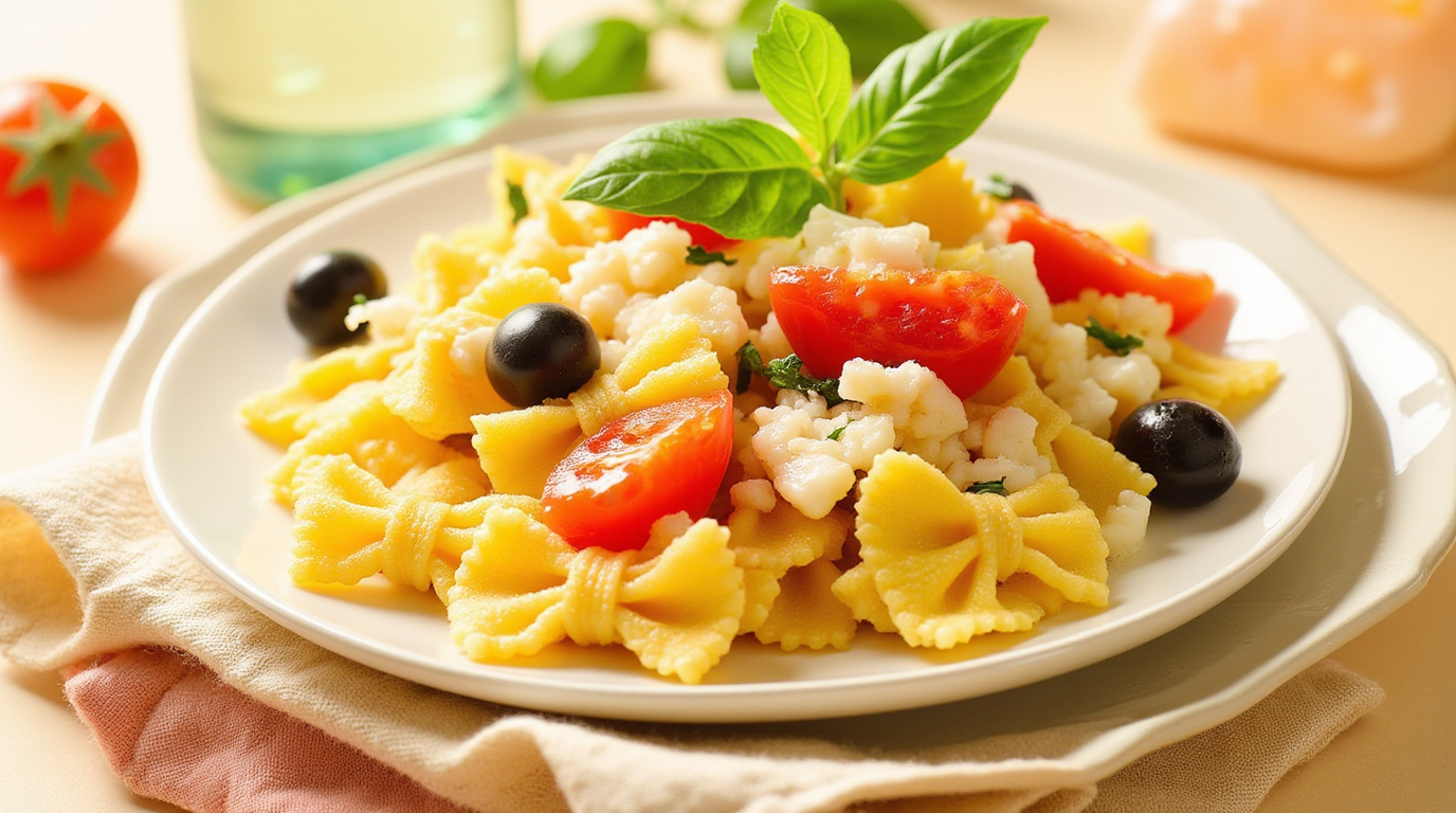 salad with cucumbers, tomatoes, olives, and feta cheese