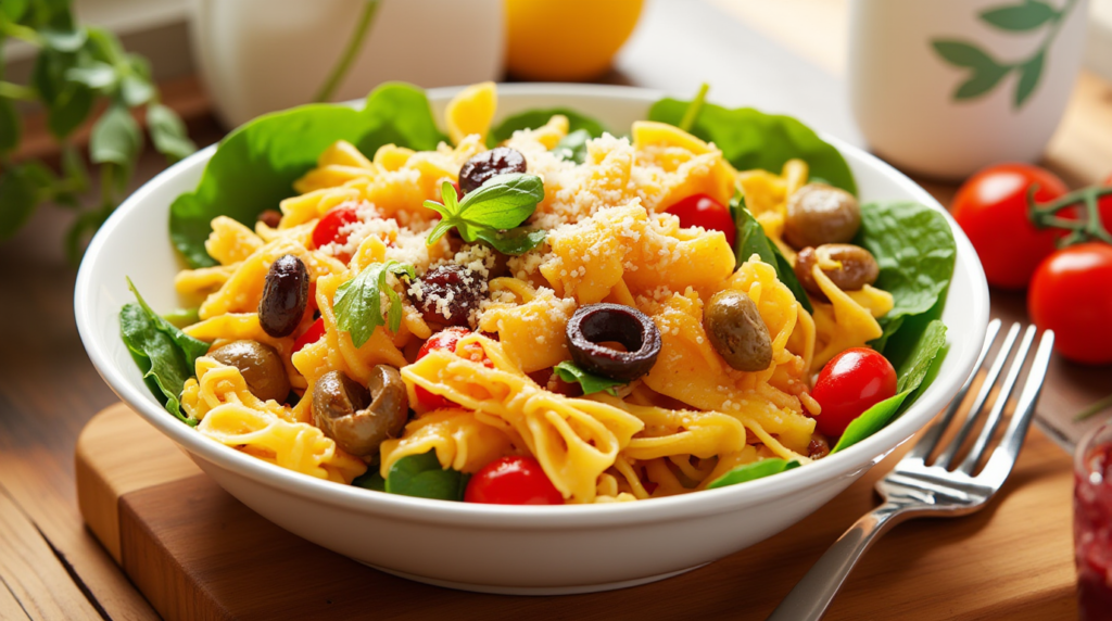 Easy Parmesan Bow Tie Italian Pasta Salad Recipe Dinner ideas
