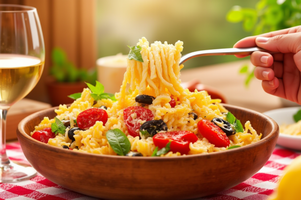 Here's a simple side dish to make for dinner tonight! This Easy Parmesan Bow-tie Italian Pasta Salad is made with a homemade Italian salad dressing, fresh veggies, olives, and Italian seasonings. It's the best side dish for dinner!