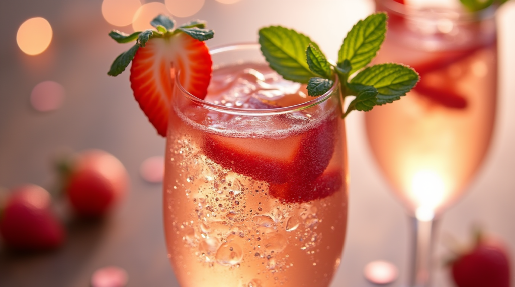 12 Irresistible Valentine’s Day Cocktail Recipes to Fall in Love With 38 Sparkling Strawberry Rose Spritz Dinner ideas