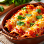 Protein-Packed Chicken Enchiladas in Red Sauce - Homemade Mexican Food Photography